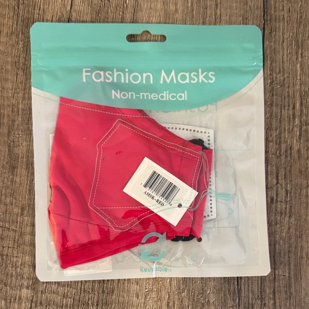 Vibrant Red Fashion Mask